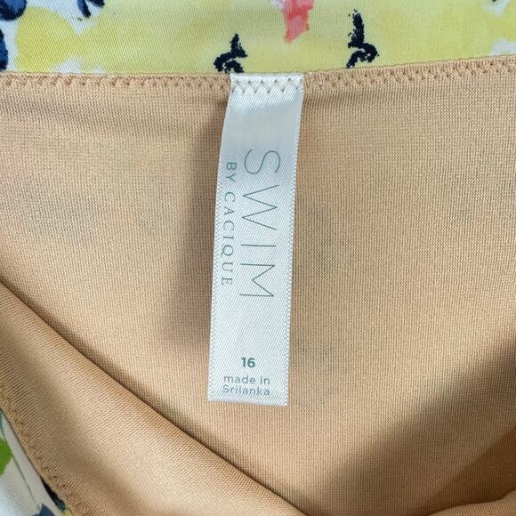 Cacique | Floral Ultra High Waist Full Coverage Brief Swim Bikini Bottoms - Picture 5 of 8